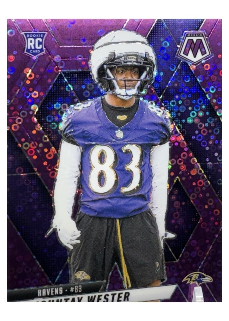2025 Panini Mosaic Base Set LaJohntay Wester No Huddle Purple #366 card
