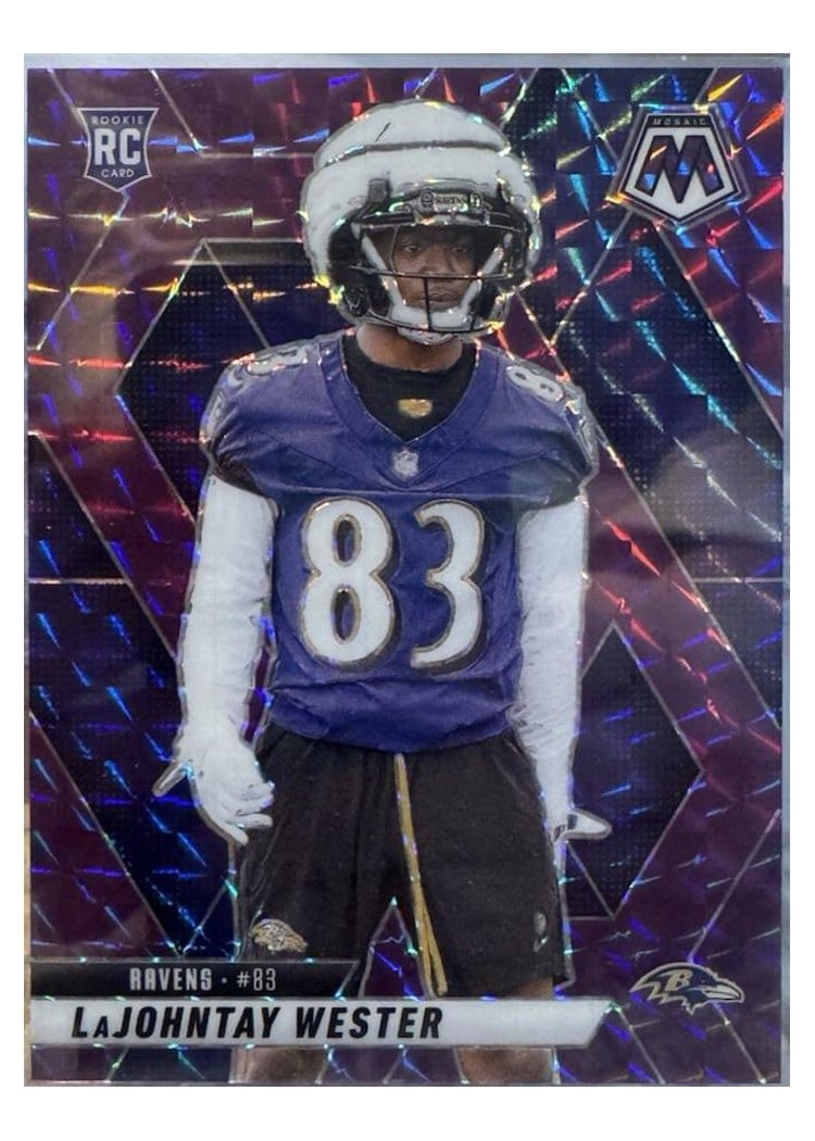 2025 Panini Mosaic Base Set LaJohntay Wester Purple #366 card