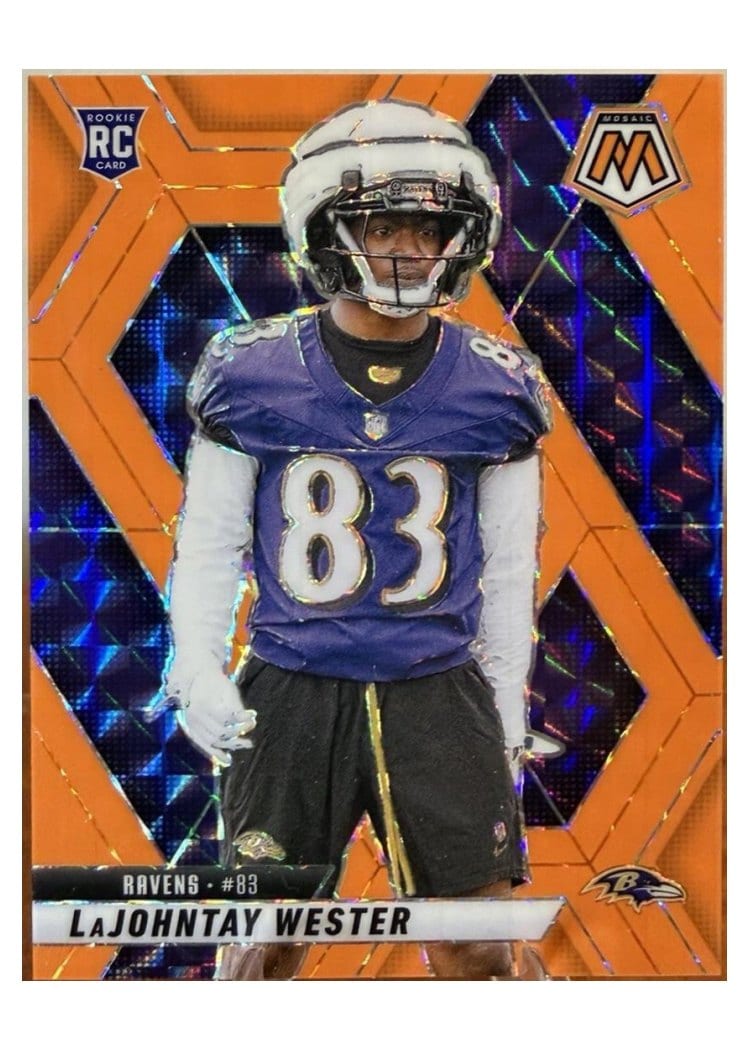 2025 Panini Mosaic Base Set LaJohntay Wester Orange Fluorescent #366 card