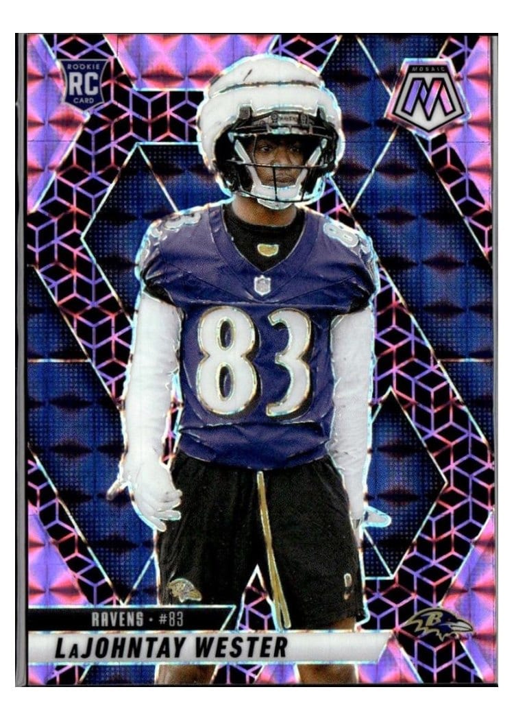2025 Panini Mosaic Base Set LaJohntay Wester Pink Spectris #366 card