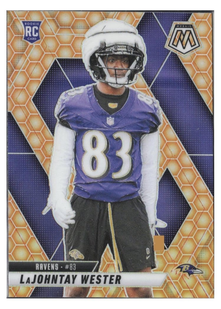 2025 Panini Mosaic Base Set LaJohntay Wester Gold #366 card