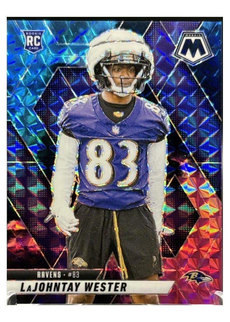 2025 Panini Mosaic Base Set LaJohntay Wester Choice Nebula #366 card
