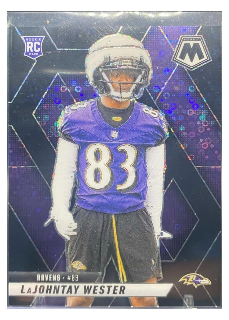 2025 Panini Mosaic Base Set LaJohntay Wester No Huddle Black #366 card