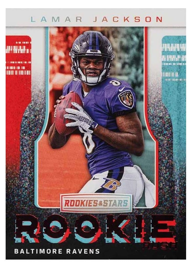 2018 Panini Rookies & Stars Rookie Rush Lamar Jackson #RR-10 card
