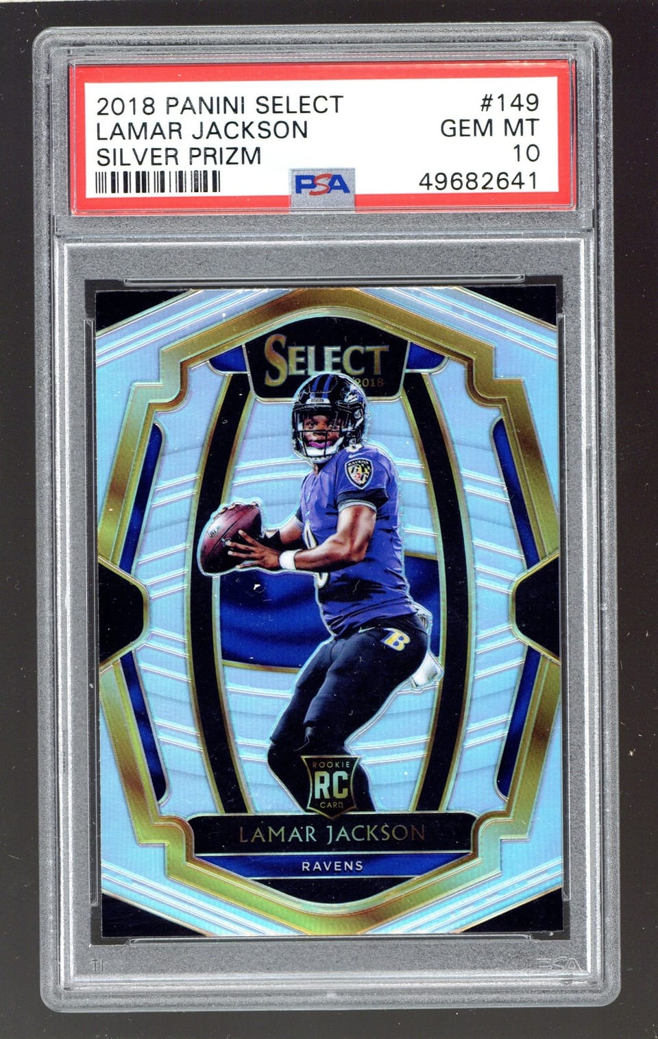 2018 Panini Select Lamar Jackson #149 card