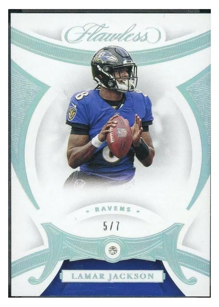 2020 Panini Flawless Base Gems Ruby Lamar Jackson #4 card