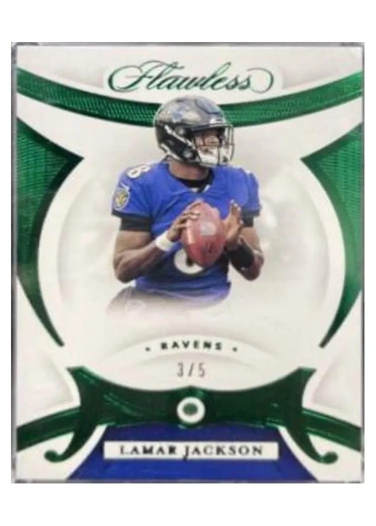 2020 Panini Flawless Base Gems Ruby Lamar Jackson #4 card
