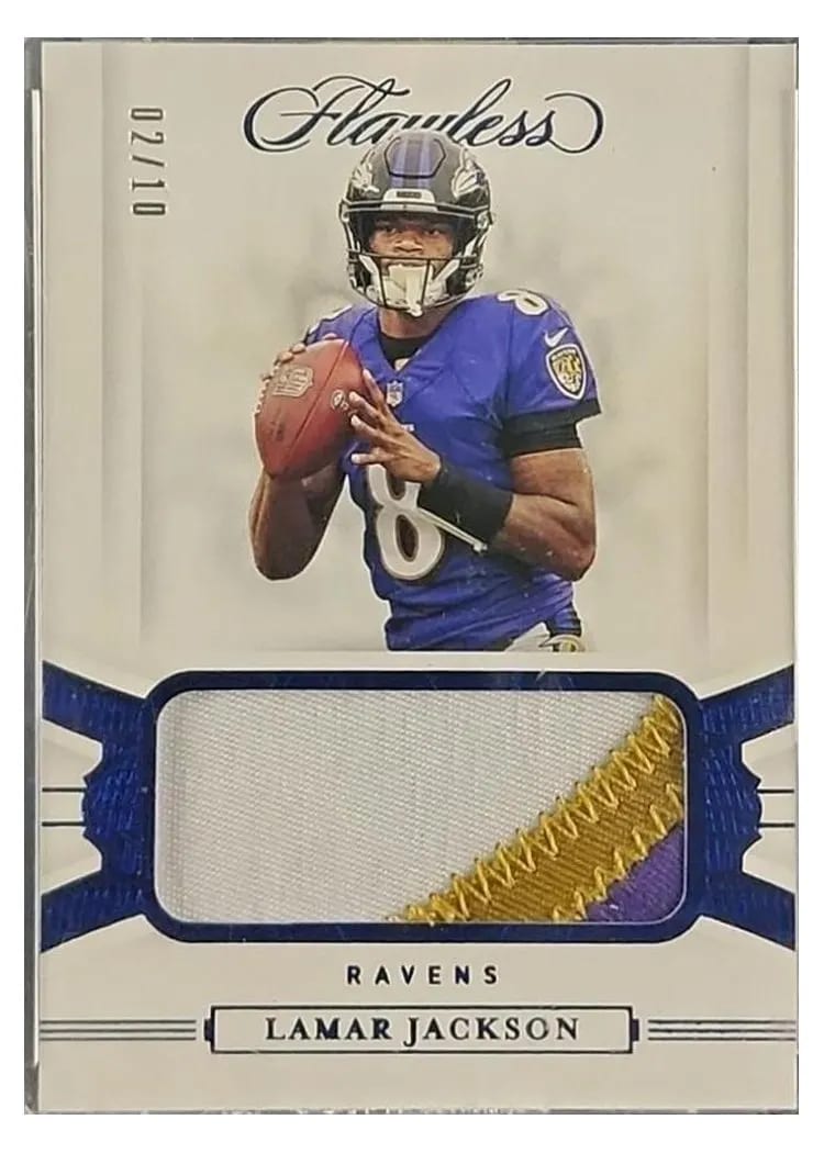 2020 Panini Flawless Base Gems Ruby Lamar Jackson #4 card