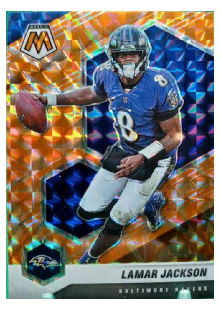 2021 Panini Mosaic Base Set Lamar Jackson #19 card