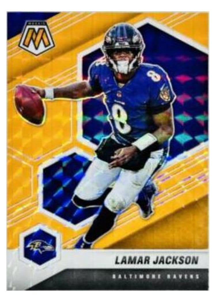 2021 Panini Mosaic Base Set Lamar Jackson #19 card