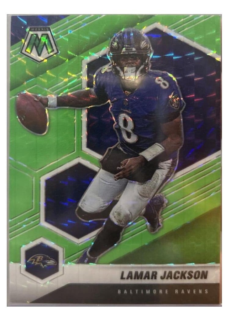 2021 Panini Mosaic Base Set Lamar Jackson #19 card