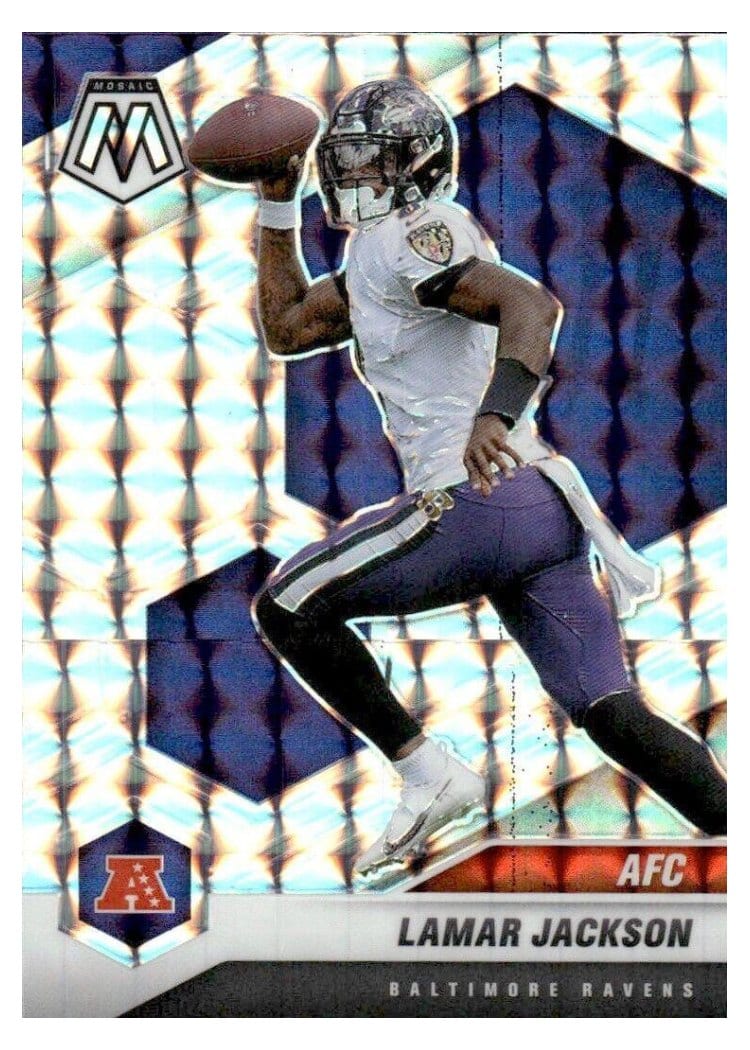 2021 Panini Mosaic Base Set Lamar Jackson #222 card