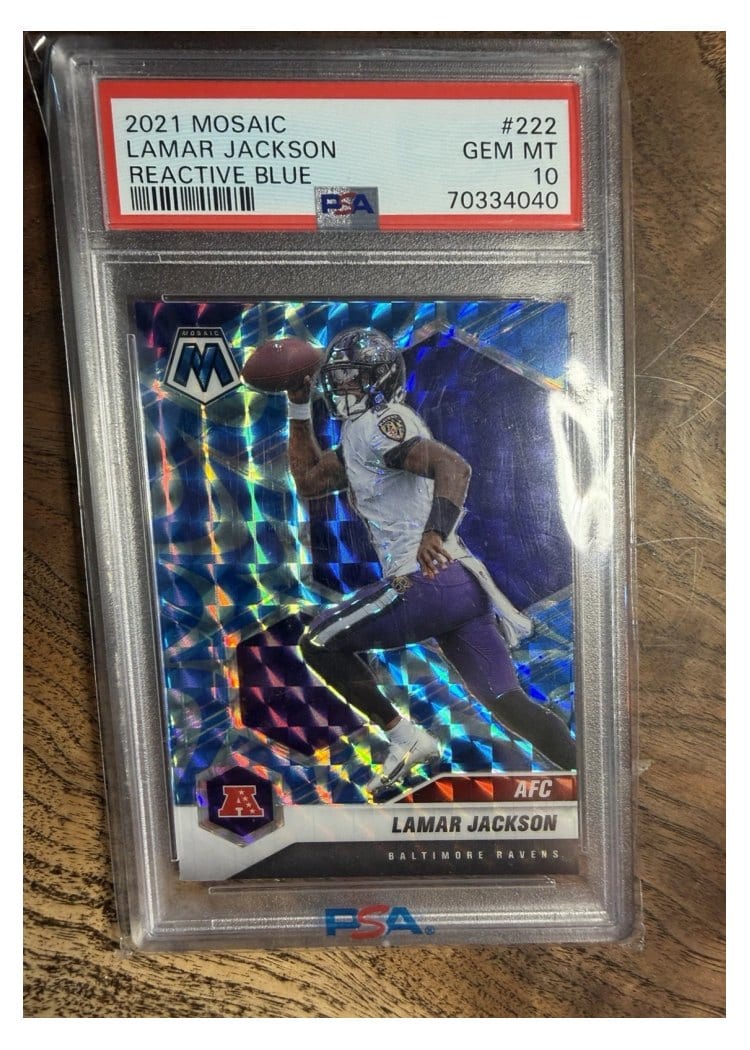 2021 Panini Mosaic Base Set Lamar Jackson #222 card