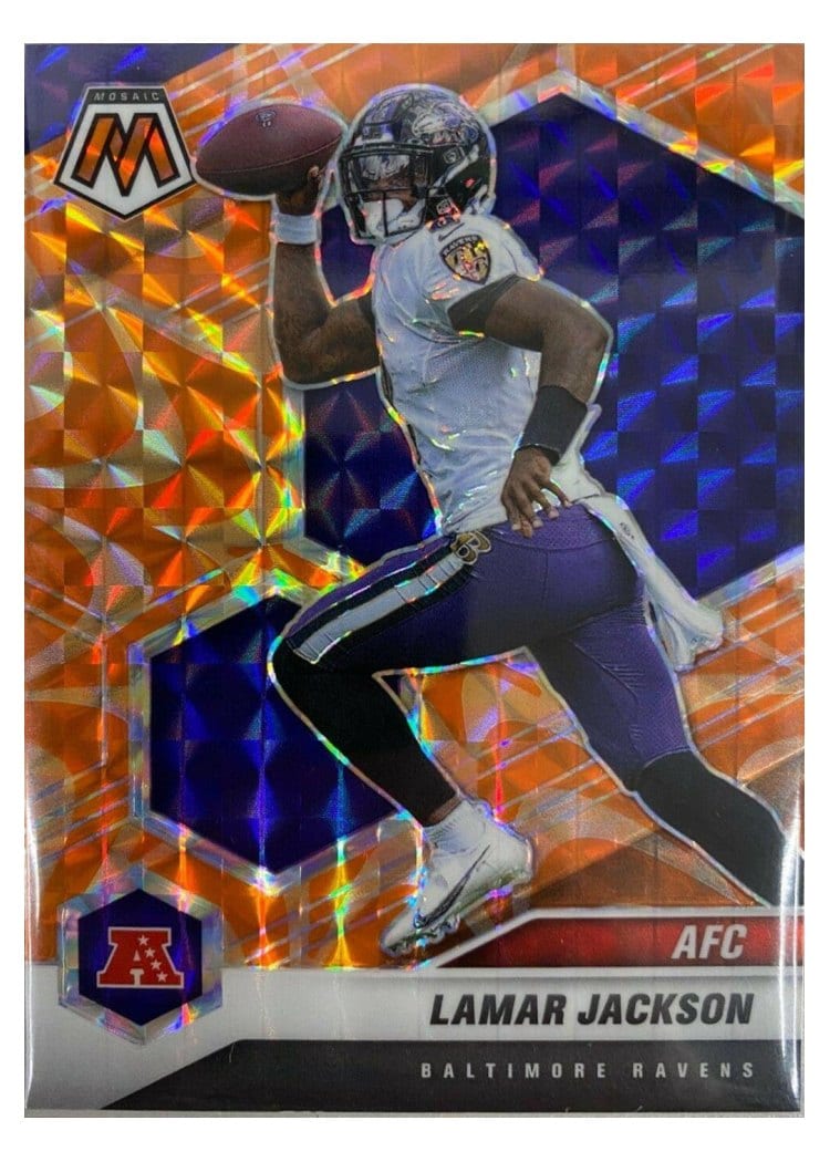 2021 Panini Mosaic Base Set Lamar Jackson #222 card