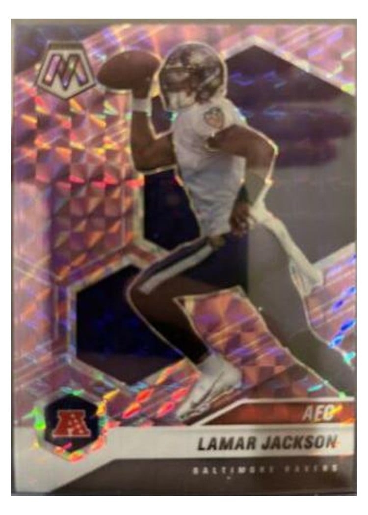 2021 Panini Mosaic Base Set Lamar Jackson #222 card