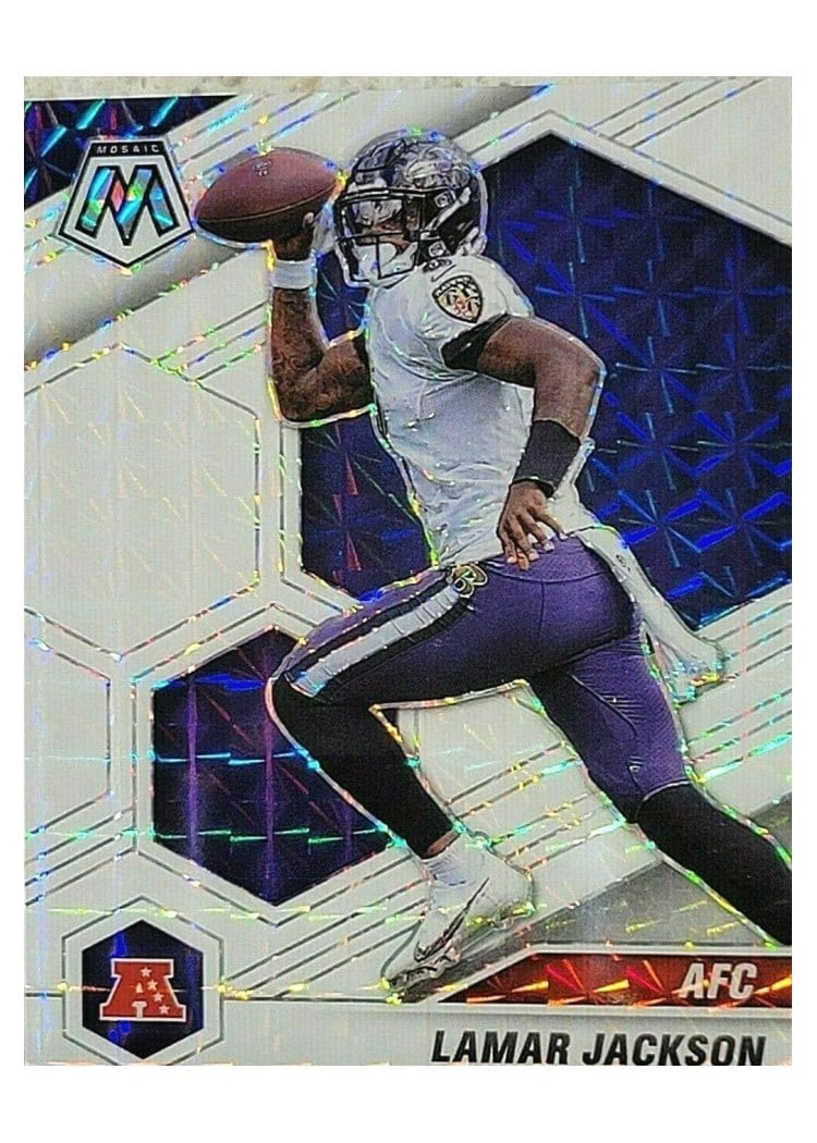 2021 Panini Mosaic Base Set Lamar Jackson #222 card