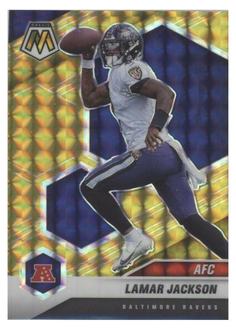 2021 Panini Mosaic Base Set Lamar Jackson #222 card