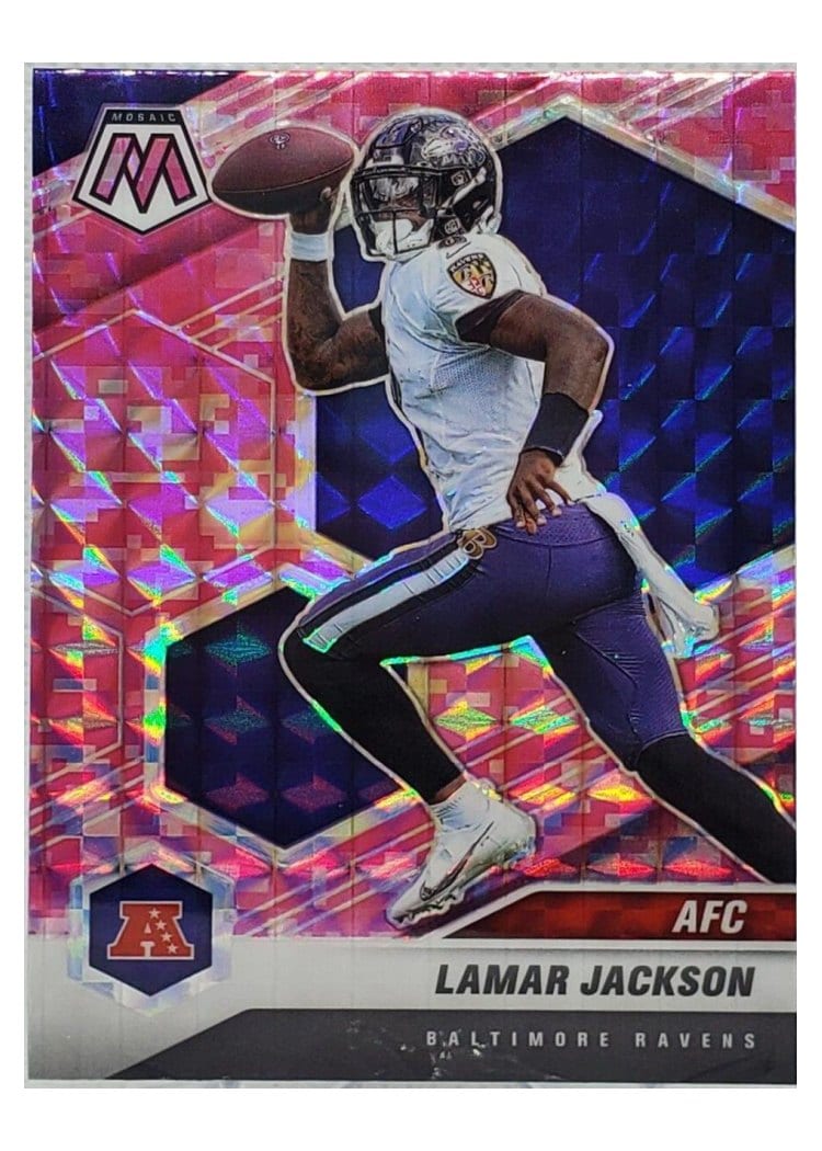2021 Panini Mosaic Base Set Lamar Jackson #222 card