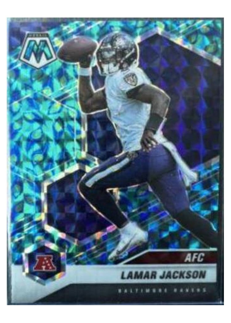 2021 Panini Mosaic Base Set Lamar Jackson #222 card