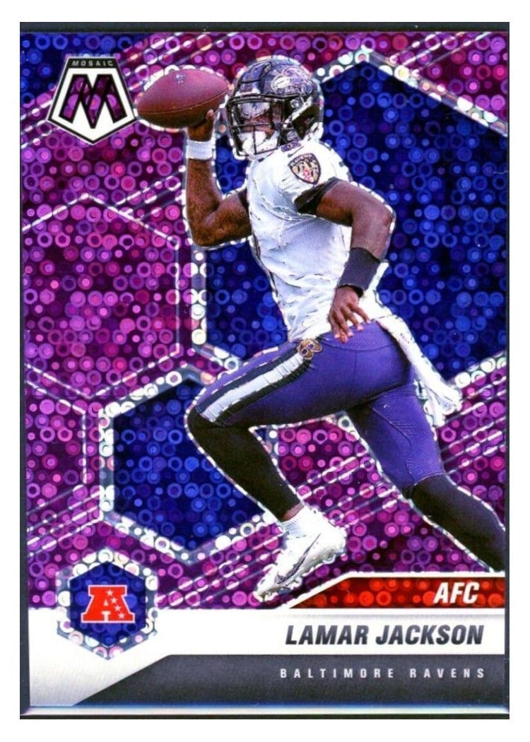 2021 Panini Mosaic Base Set Lamar Jackson #222 card