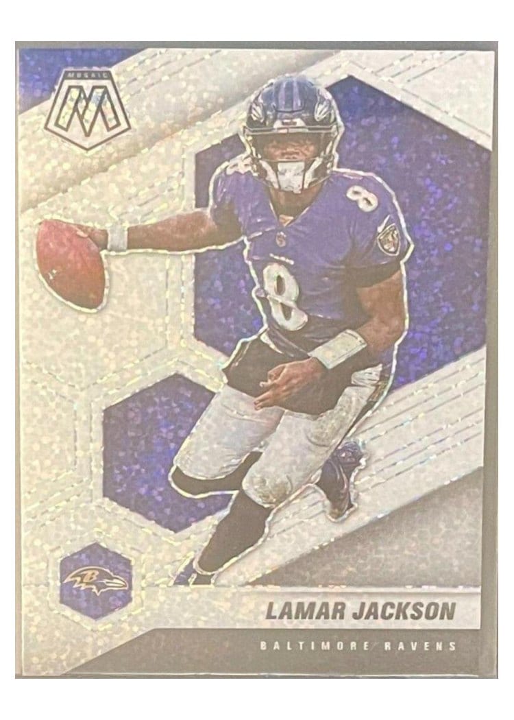 2021 Panini Mosaic Base Set Lamar Jackson #222 card