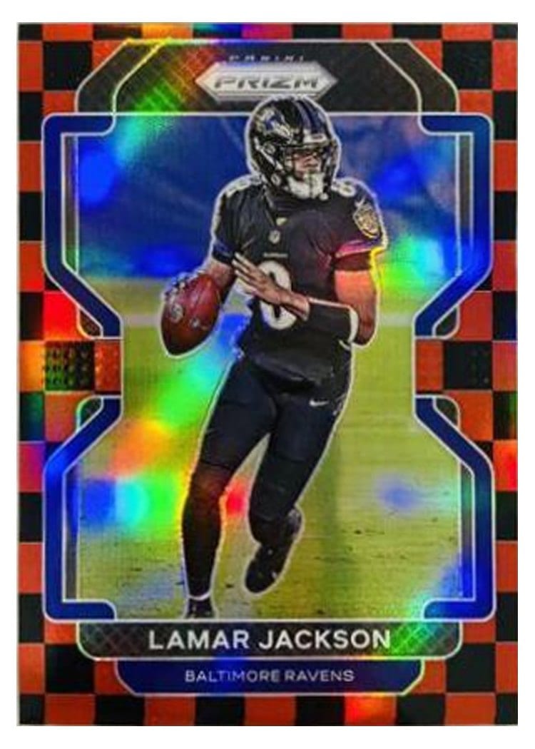 2021 Panini Prizm Base Set Lamar Jackson #282 card