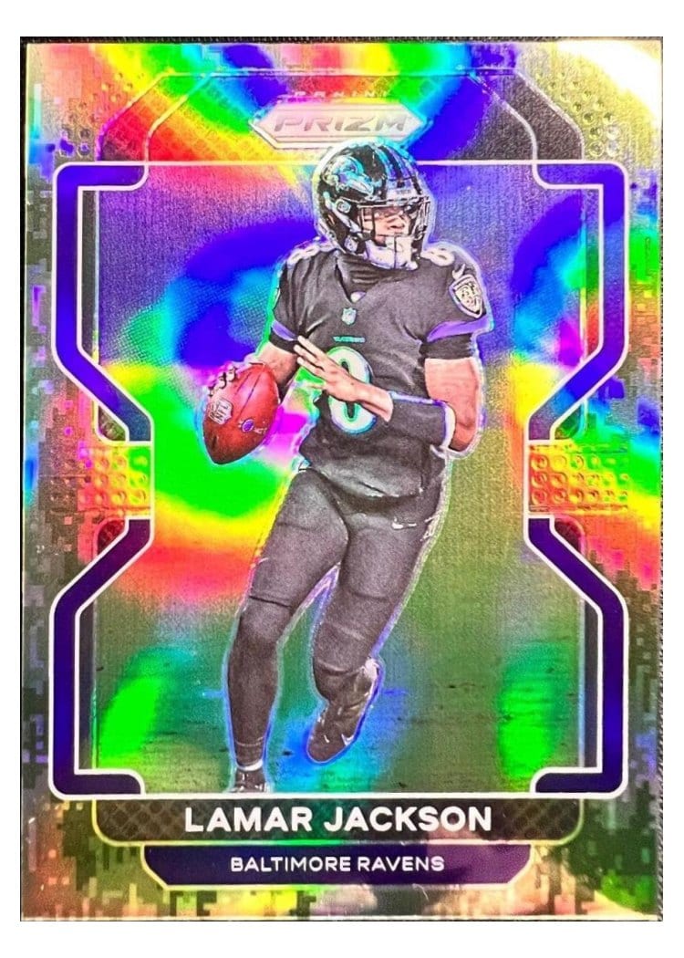 2021 Panini Prizm Base Set Lamar Jackson #282 card