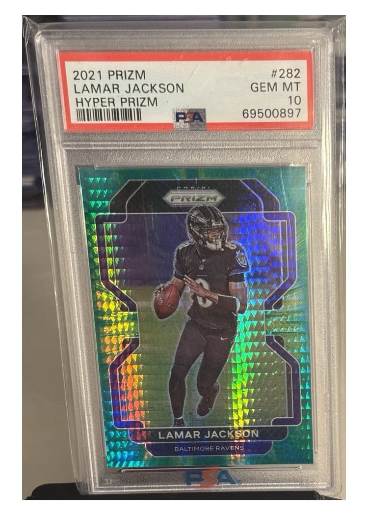 2021 Panini Prizm Base Set Lamar Jackson #282 card
