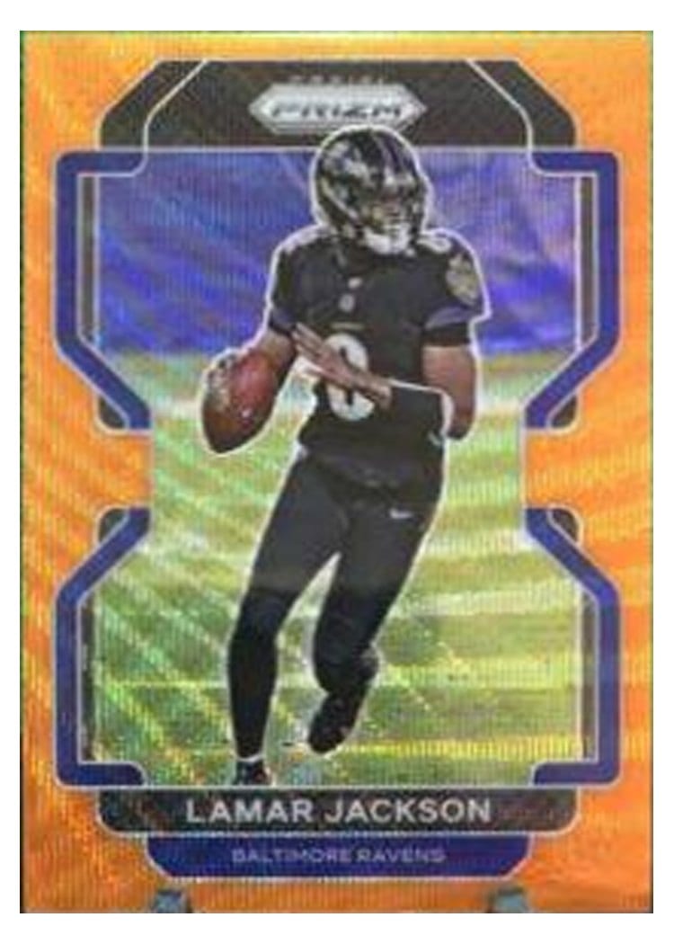 2021 Panini Prizm Base Set Lamar Jackson #282 card