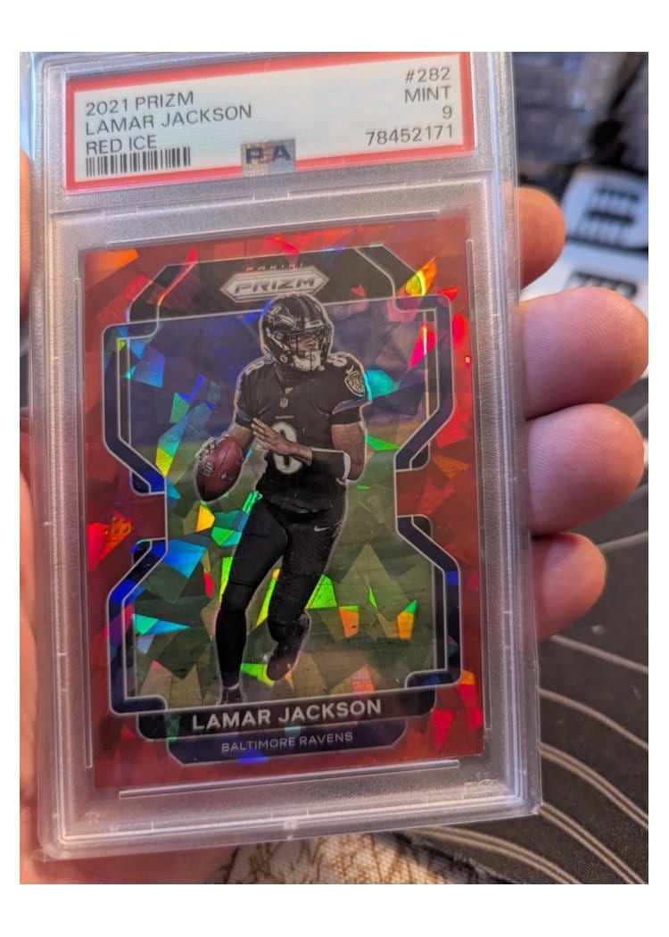 2021 Panini Prizm Base Set Lamar Jackson #282 card