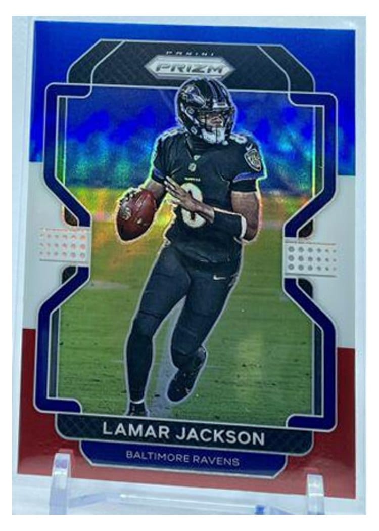 2021 Panini Prizm Base Set Lamar Jackson #282 card