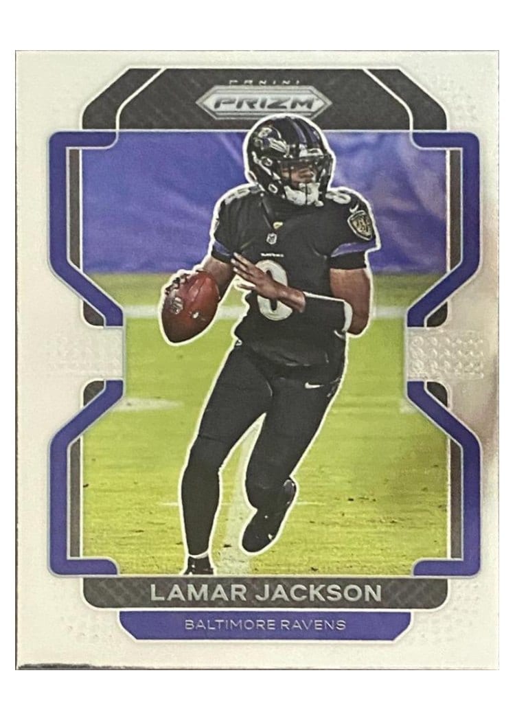 2021 Panini Prizm Base Set Lamar Jackson #282 card