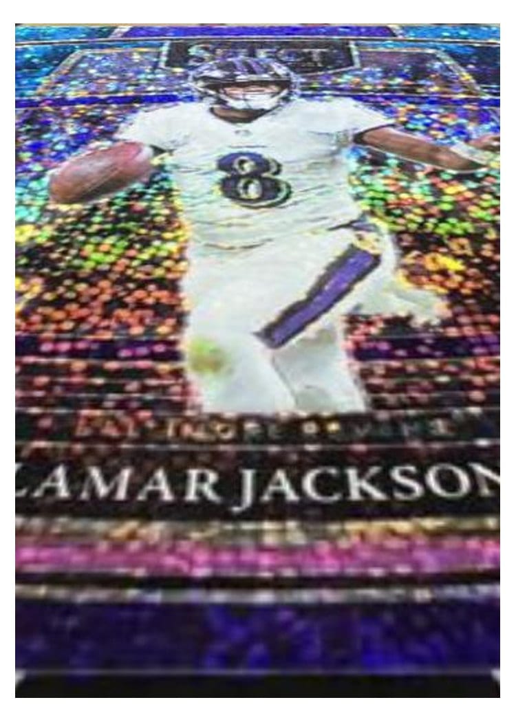 2021 Panini Select Base Set Lamar Jackson Cosmic #5 card