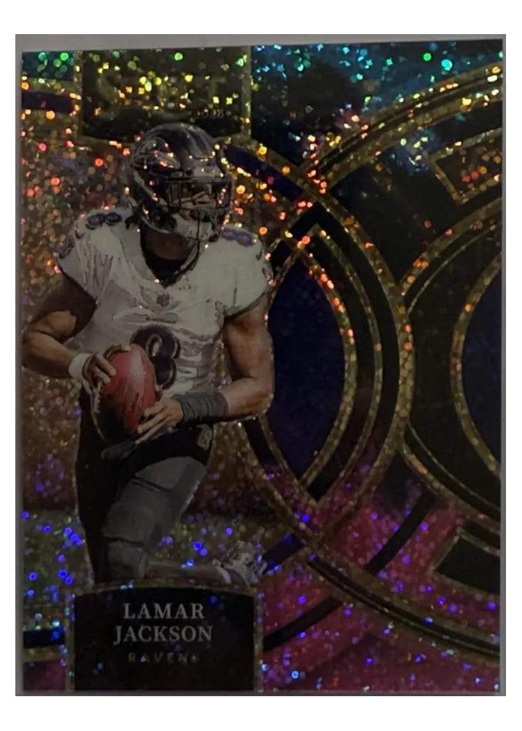2023 Panini Select Base Set Lamar Jackson Cosmic #190 card