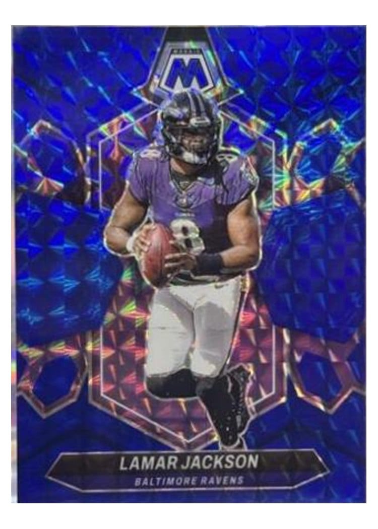2024 Panini Mosaic Base Set Lamar Jackson Blue #15 card