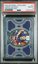 2024 Panini National Treasures Treasure Hunt Silver Lamar Jackson #17 card