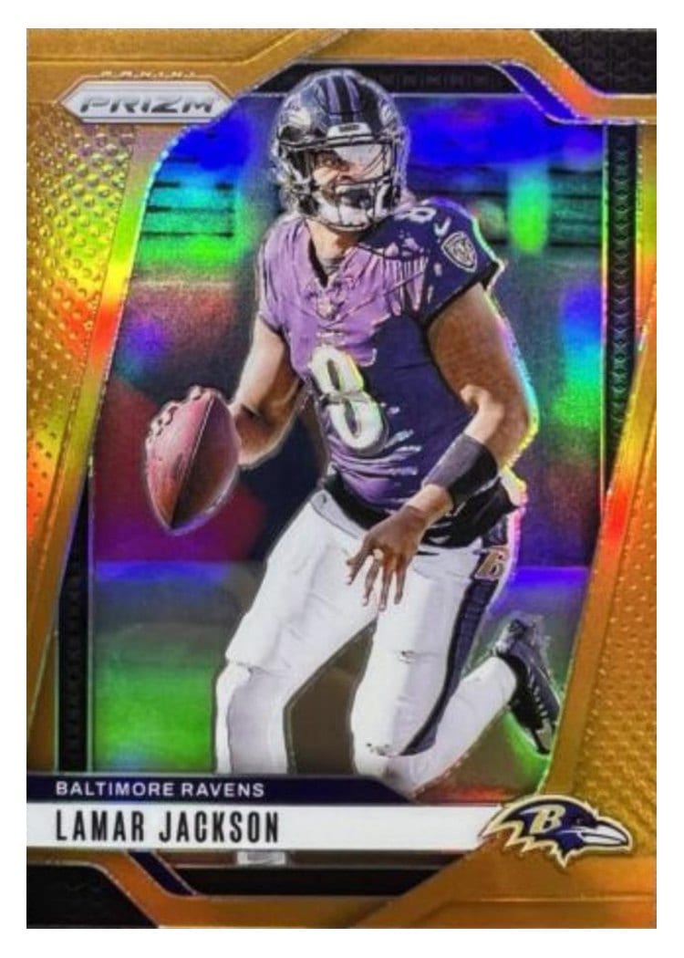 2024 Panini Prizm Base Set Lamar Jackson Orange #19 card