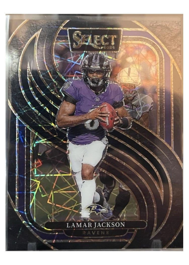 2024 Panini Select Lamar Jackson Black Prizm #121 card