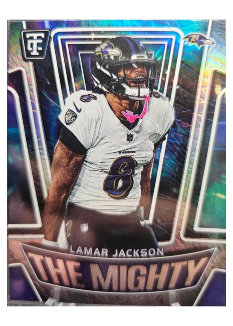 2024 Panini Totally Certified The Mighty Lamar Jackson #9 card