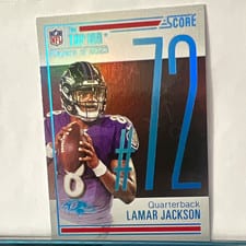 2024 Score Top 100 Lamar Jackson #72 card
