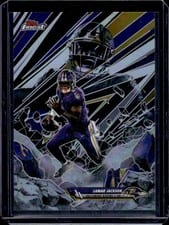 2025 Finest Smashing Through Lamar Jackson #ST-2 card