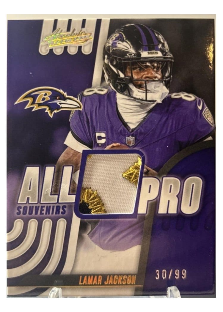 2025 Panini Absolute All Pro Souvenirs Lamar Jackson #APS-LJN card