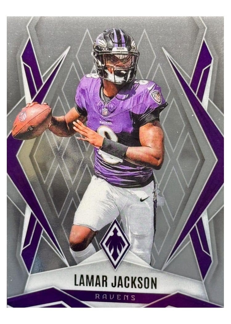 2025 Panini Phoenix Base Set Lamar Jackson #144 card