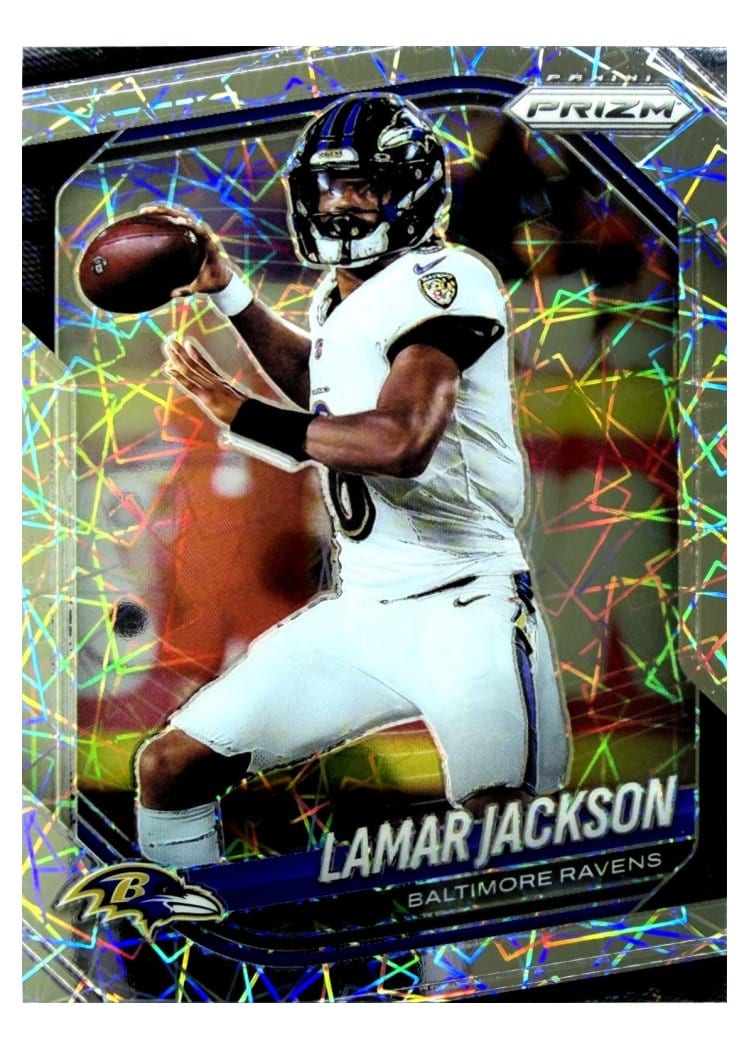 2025 Panini Prizm Base Set Lamar Jackson Lazer #78 card