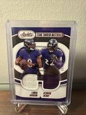 2024 Panini Absolute Team Tandem Materials Lamar Jackson / Derrick Henry #TTM-BAL card