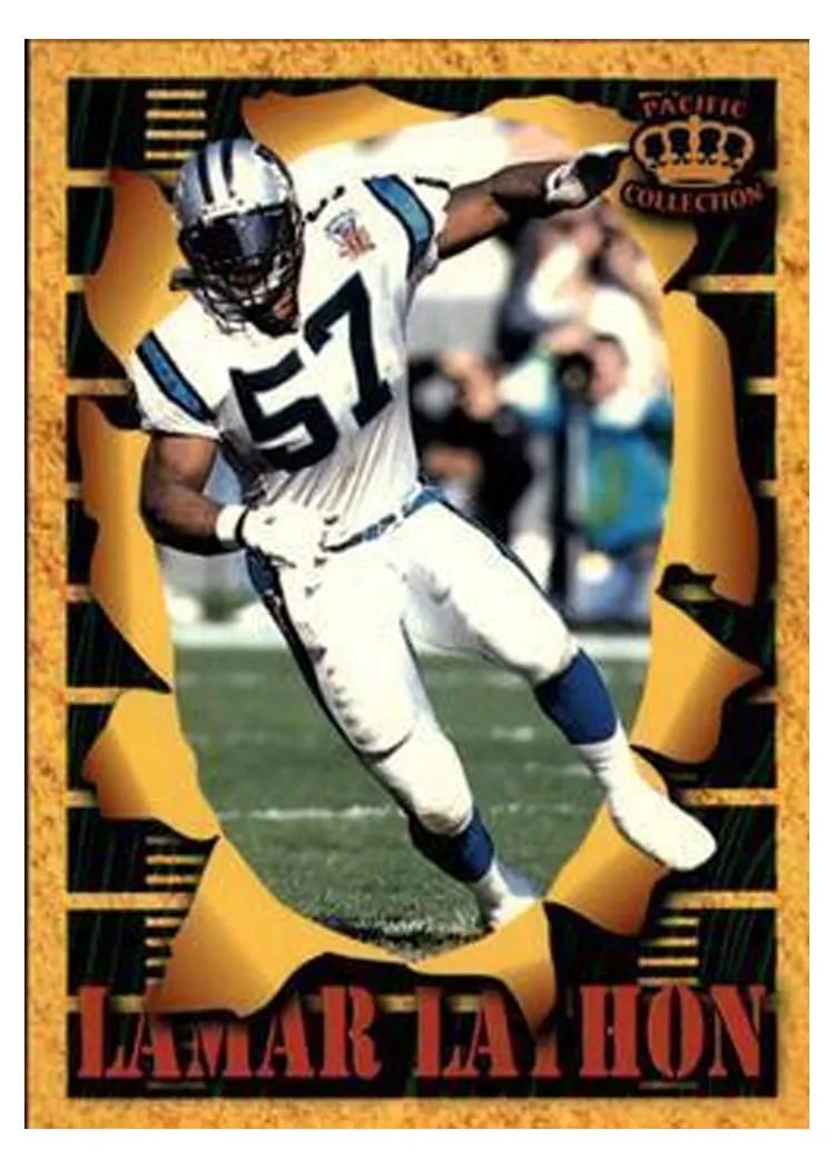 1996 Pacific Invincible Smash Mouth Lamar Lathon #SM28 card