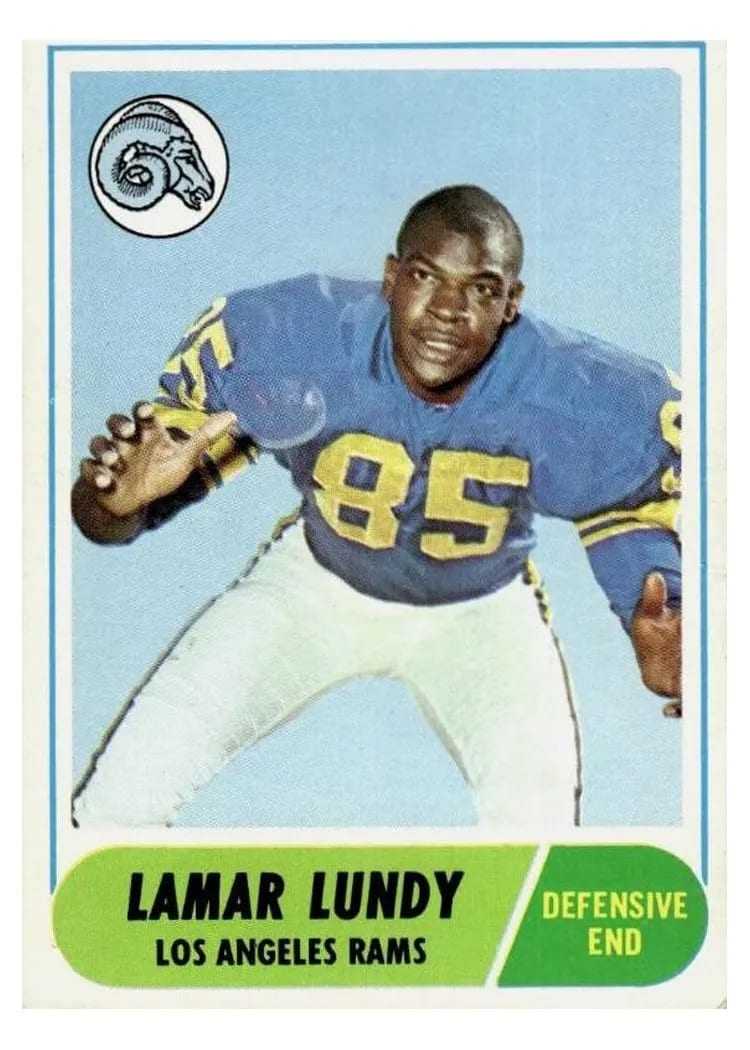1968 Topps Lamar Lundy #80 card
