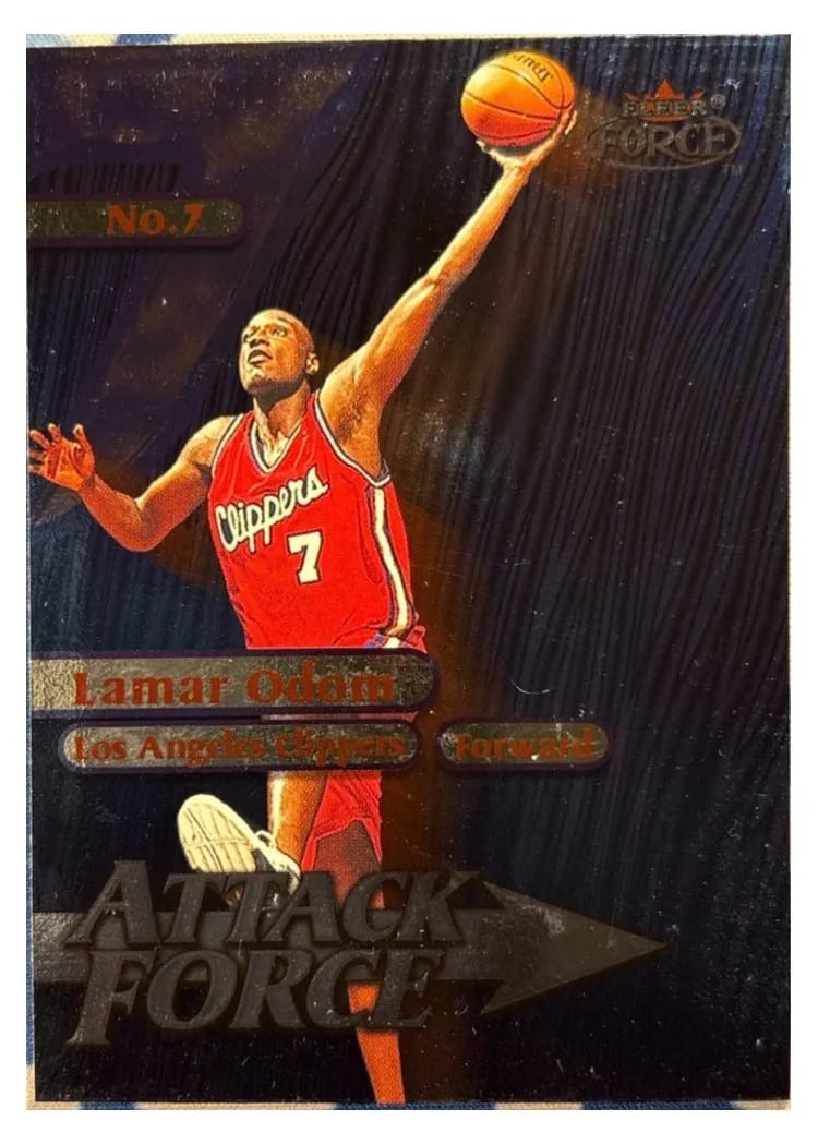 1999 Fleer Force Attack Force Lamar Odom #2A card