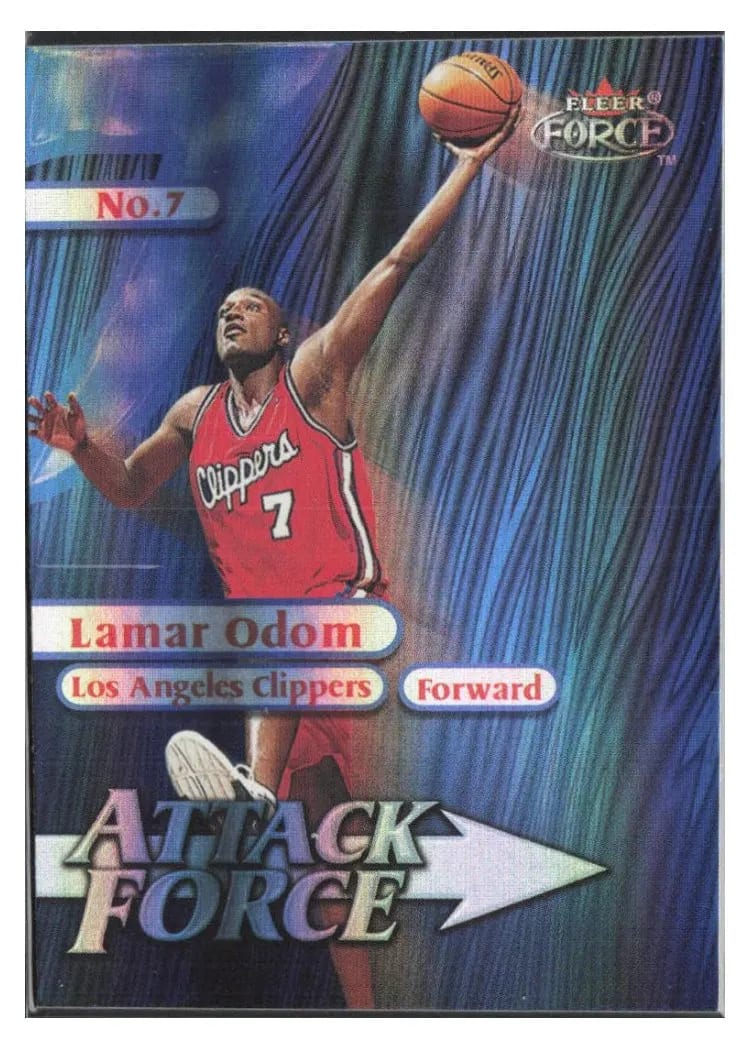 1999 Fleer Force Attack Force Lamar Odom Forcefield #2A card