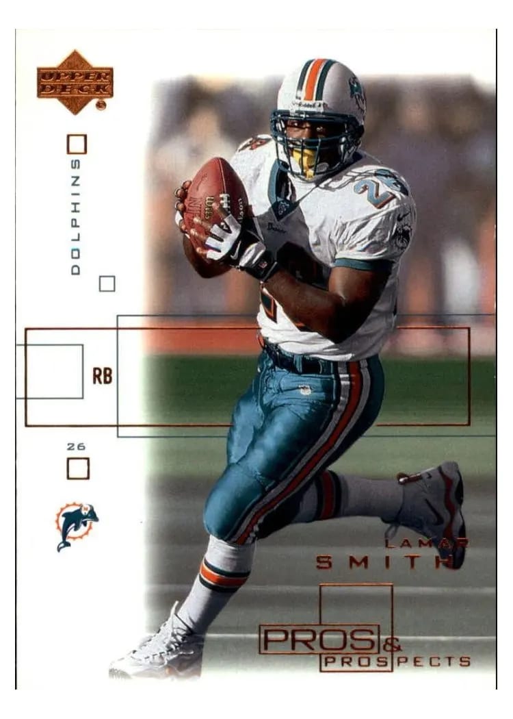 2001 Upper Deck Pros & Prospects Lamar Smith #46 card